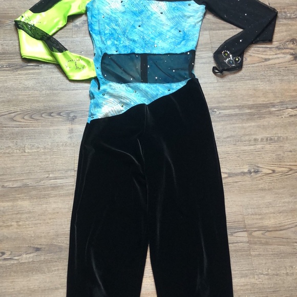 Dance Sophisticates Velvet & Mesh Dance Pant Suit - Picture 7 of 14